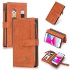 For iPhone 6 Plus / 6s Plus POLA Multi-function Fashion Magnetic Horizontal Flip Leather Case with Card Slots & Wallet & Photo Frame & Holder(Brown) - 1