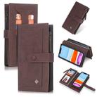 For iPhone 11 POLA Multi-function Fashion Magnetic Horizontal Flip Leather Case with Card Slots & Wallet & Photo Frame & Holder(Coffee) - 1