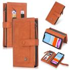 For iPhone 11 POLA Multi-function Fashion Magnetic Horizontal Flip Leather Case with Card Slots & Wallet & Photo Frame & Holder(Brown) - 1