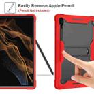 For Samsung Galaxy Tab S8 Ultra Silicone + PC Shockproof Protective Tablet Case(Red + Black) - 3