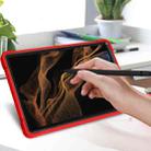For Samsung Galaxy Tab S8 Ultra Silicone + PC Shockproof Protective Tablet Case(Red + Black) - 5