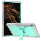 For Samsung Galaxy Tab S8 Ultra Silicone + PC Shockproof Protective Tablet Case(Grey + Green) - 1