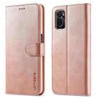 For OPPO Realme 9i / A36 / A76 LC.IMEEKE Calf Texture Leather Phone Case(Rose Gold) - 1