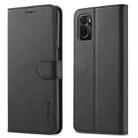 For OPPO Realme 9i / A36 / A76 LC.IMEEKE Calf Texture Leather Phone Case(Black) - 1