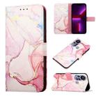 For Infinix Hot 11S PT003 Marble Pattern Flip Leather Phone Case(Rose Gold LS005) - 1