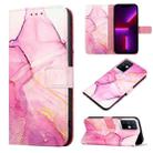 For Infinix Note 10 PT003 Marble Pattern Flip Leather Phone Case(Pink Purple Gold LS001) - 1