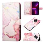 For Infinix Zero 8 X687 PT003 Marble Pattern Flip Leather Phone Case(Rose Gold LS005) - 1