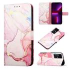 For Infinix X NEO X6810 PT003 Marble Pattern Flip Leather Phone Case(Rose Gold LS005) - 1