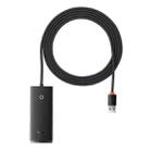 Baseus Lite Series USB-A to USB 3.0x4 HUB Adapter, Cable Length:2m(Black) - 1