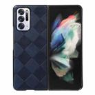 For OPPO Find N Weave Plaid PU Phone Case(Blue) - 1