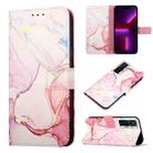 For Tecno Camon 17 Pro PT003 Marble Pattern Flip Leather Phone Case(Rose Gold LS005) - 1