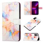 For Tecno Spark 5 Air / Spark 6 Air PT003 Marble Pattern Flip Leather Phone Case(Galaxy Marble White LS004) - 1
