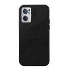 For OnePlus Nord CE 2 5G Two-color Litchi Texture PU Phone Case(Black) - 1