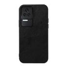 For Xiaomi Redmi K40S 5G Two-color Litchi Texture PU Phone Case(Black) - 1