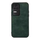 For Xiaomi Redmi K40S 5G Two-color Litchi Texture PU Phone Case(Green) - 1