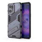For OPPO Find X5 Pro Punk Armor 2 in 1 PC + TPU Shockproof Phone Case with Invisible Holder(Grey) - 1