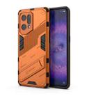 For OPPO Find X5 Punk Armor 2 in 1 PC + TPU Shockproof Phone Case with Invisible Holder(Orange) - 1