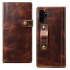 For Galaxy Note 10 Plus Denior Oil Wax Cowhide DK Magnetic Button Horizontal Flip Leather Case with Holder & Card Slots & Wallet(Brown) - 1