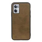For OnePlus Nord CE 2 5G Two-color Cowhide Texture PU Shockproof Phone Case(Green) - 1