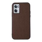 For OnePlus Nord CE 2 5G Carbon Fiber Texture Shockproof Phone Case(Brown) - 1