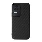 For Xiaomi Redmi K50/K50 Pro Fine Hole Carbon Fiber Texture Shockproof Phone Case(Black) - 1