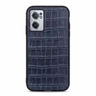 For OnePlus Nord CE 2 5G Crocodile Texture Genuine Leather Phone Case(Blue) - 1