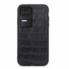 For Xiaomi Redmi K40S 5G Crocodile Texture Genuine Leather Phone Case(Black) - 1