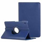 For Lenovo Legion Y700 Litchi Texture 360 Degrees Rotation Leather Tablet Case with Holder(Dark Blue) - 1
