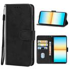 For Sony Xperia 10 IV Leather Phone Case(Black) - 1