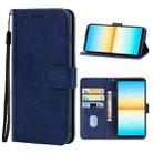 For Sony Xperia 10 IV Leather Phone Case(Blue) - 1