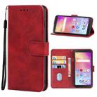 For TCL A3 A509DL / A30 Leather Phone Case(Red) - 1