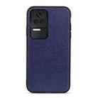 For Xiaomi Redmi K40S 5G Litchi Texture Genuine Leather Phone Case(Blue) - 1