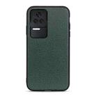 For Xiaomi Redmi K40S 5G Litchi Texture Genuine Leather Phone Case(Green) - 1