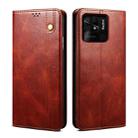 For Xiaomi Redmi 10C Oil Wax Crazy Horse Texture Leather Phone Case(Brown) - 1