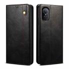 For Huawei nova 9 SE Oil Wax Crazy Horse Texture Leather Phone Case(Black) - 1