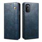 For Huawei nova 9 SE Oil Wax Crazy Horse Texture Leather Phone Case(Blue) - 1