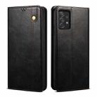For Samsung Galaxy A23 5G Oil Wax Crazy Horse Texture Leather Phone Case(Black) - 1