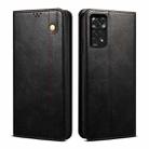 For Xiaomi Poco X4 Pro 5G Oil Wax Crazy Horse Texture Leather Phone Case(Black) - 1