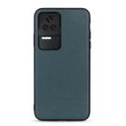 For Xiaomi Redmi K50/K50 Pro Fine Hole Version Sheep Texture Genuine Leather Shockproof Phone Case(Green) - 1