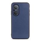 For Huawei nova 9 SE Fine Hole Version Sheep Texture Genuine Leather Shockproof Phone Case(Blue) - 1