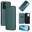 For OPPO Find X5 Lite Carbon Fiber Texture Leather Phone Case(Green) - 1