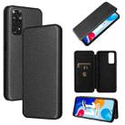 For Xiaomi Redmi Note 11 4G / Note 11S 4G Carbon Fiber Texture Leather Phone Case(Black) - 1