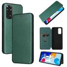 For Xiaomi Redmi Note 11 4G / Note 11S 4G Carbon Fiber Texture Leather Phone Case(Green) - 1