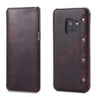 For Galaxy S9 Denior Oil Wax Cowhide Simple Horizontal Flip Leather Case with Card Slots & Wallet(Dark Red) - 1