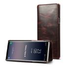 For Galaxy Note9 Denior Oil Wax Cowhide Simple Horizontal Flip Leather Case with Card Slots & Wallet(Dark Red) - 1