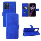 For OPPO Realme 9 Pro+ Skin Feel Magnetic Buckle Calf Texture Leather Phone Case(Blue) - 1