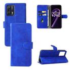 For OPPO Realme 9 Pro Skin Feel Magnetic Buckle Calf Texture Leather Phone Case(Blue) - 1