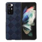 For Xiaomi Mi Mix Fold Weave Plaid PU Phone Case(Blue) - 1