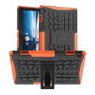 For Lenovo Tab M10 X605 / X505 Tire Texture Shockproof TPU+PC Protective Tablet Case with Holder(Orange) - 1