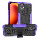 For OnePlus Nord N20 5G Tire Texture Shockproof TPU+PC Phone Case with Holder(Purple) - 1